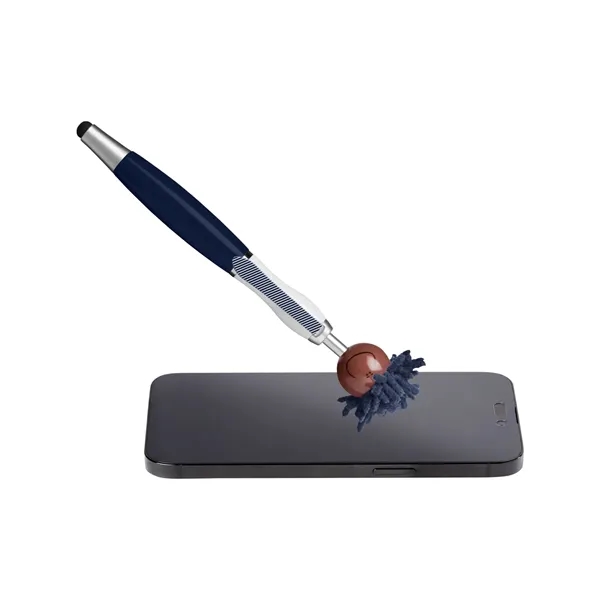 6.25" multicultural MopTopper™ pen, stylus and screen cleaner with dark character... from ASI 79530 Prime Line