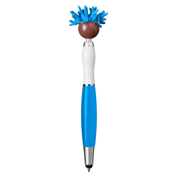 6.25" multicultural MopTopper™ pen, stylus and screen cleaner with dark character... from ASI 79530 Prime Line