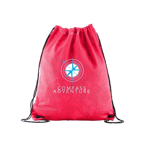 Sports jersey mesh backpack with drawstring closure, spacious compartment and adjustable... from ASI 79530 Prime Line