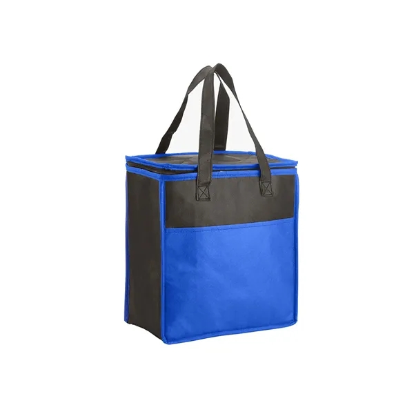 Non-woven tote bag with two-tone color design, thermal food safe aluminum... from ASI 79530 Prime Line