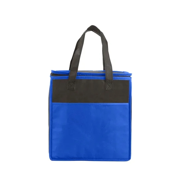 Non-woven tote bag with two-tone color design, thermal food safe aluminum... from ASI 79530 Prime Line