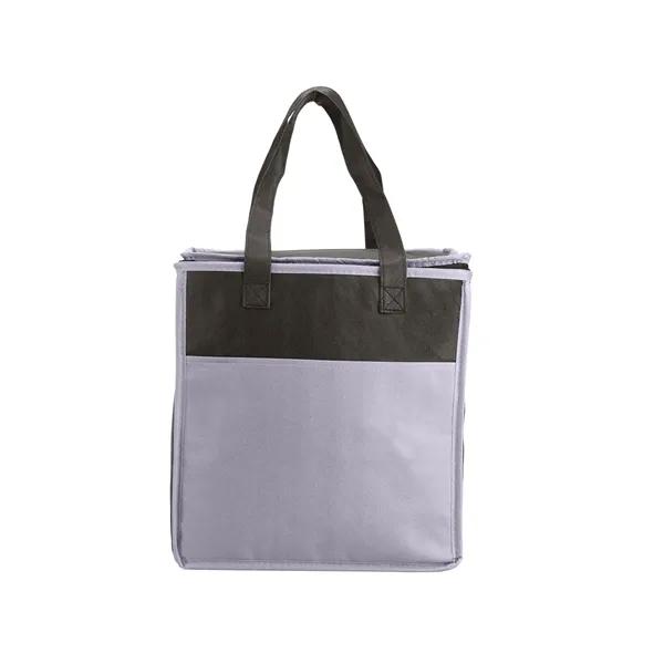 Non-woven tote bag with two-tone color design, thermal food safe aluminum... from ASI 79530 Prime Line