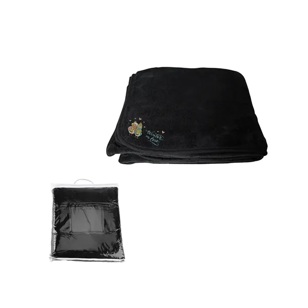 50" x 60" plush fleece blanket with matching tricot binding edge... from ASI 79530 Prime Line