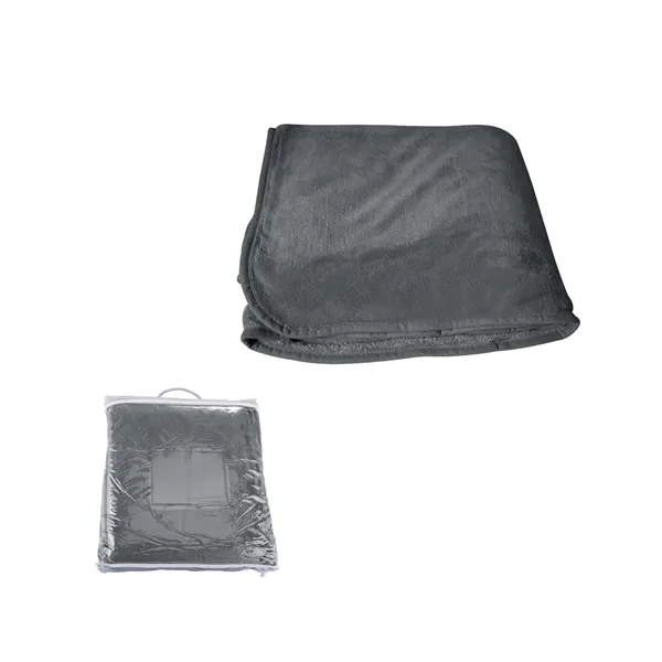 50" x 60" plush fleece blanket with matching tricot binding edge... from ASI 79530 Prime Line