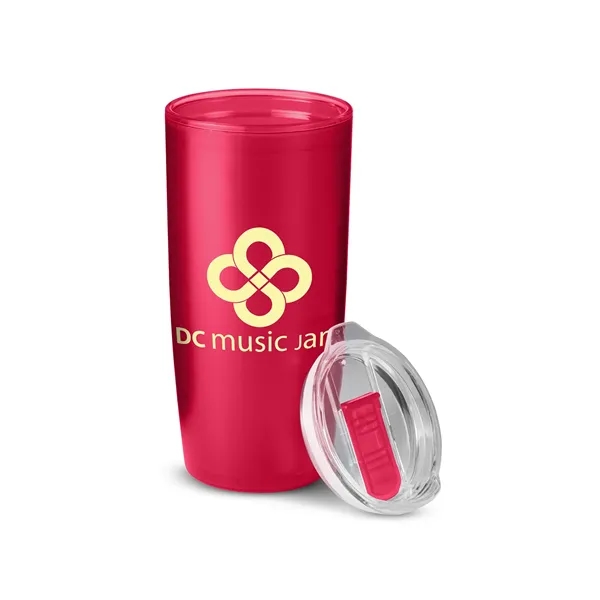 22 ounce tumbler with double-wall insulation and a versa slide-lock lid.... from ASI 79530 Prime Line