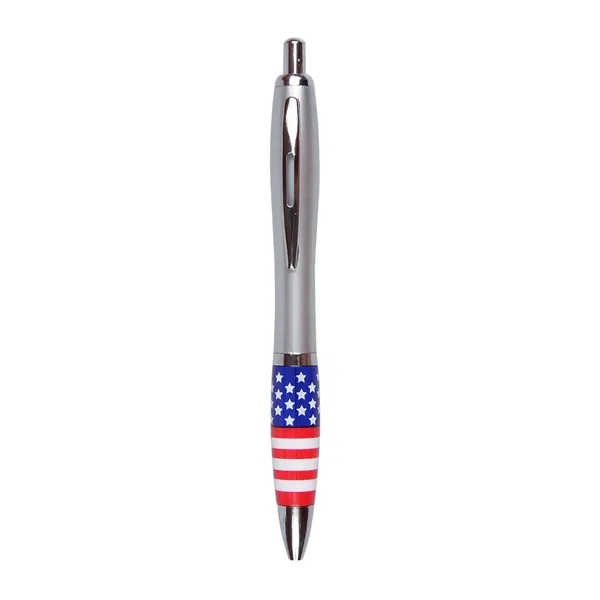 Click-action pen with metallic silver barrel, black medium point ink and... from ASI 79530 Prime Line