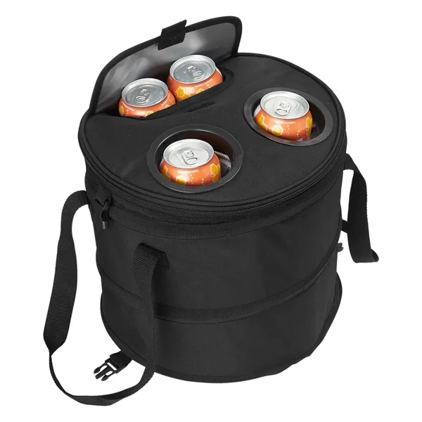 Pop-up cooler with zippered top main compartment and room for up... from ASI 79530 Prime Line
