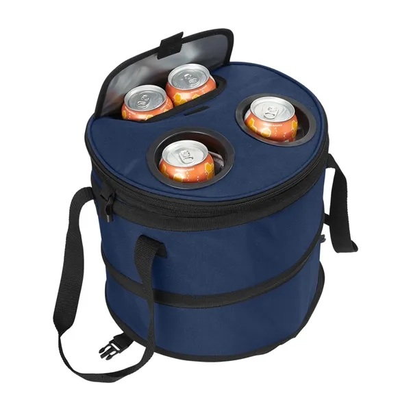 Pop-up cooler with zippered top main compartment and room for up... from ASI 79530 Prime Line