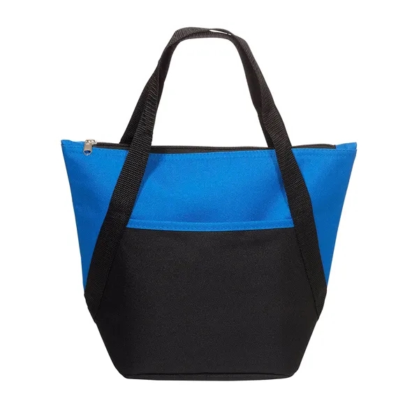 Insulated polyester tote bag with zipper closure, handles and front open... from ASI 79530 Prime Line