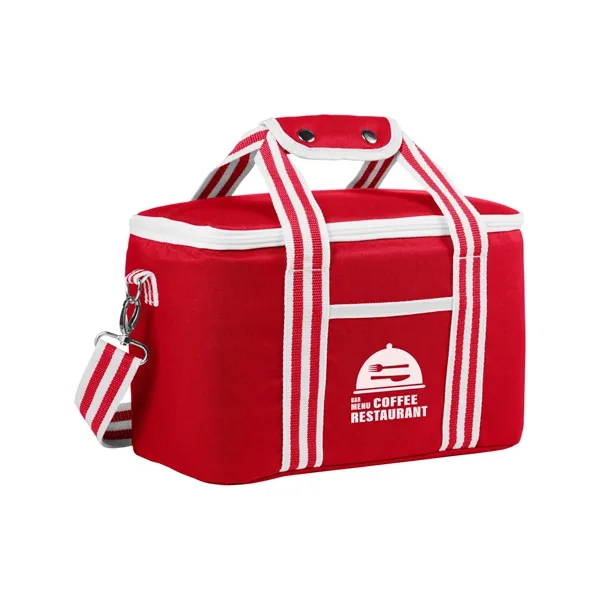 12.5" x 8" x 6.5" can cooler with a double-zippered main... from ASI 79530 Prime Line