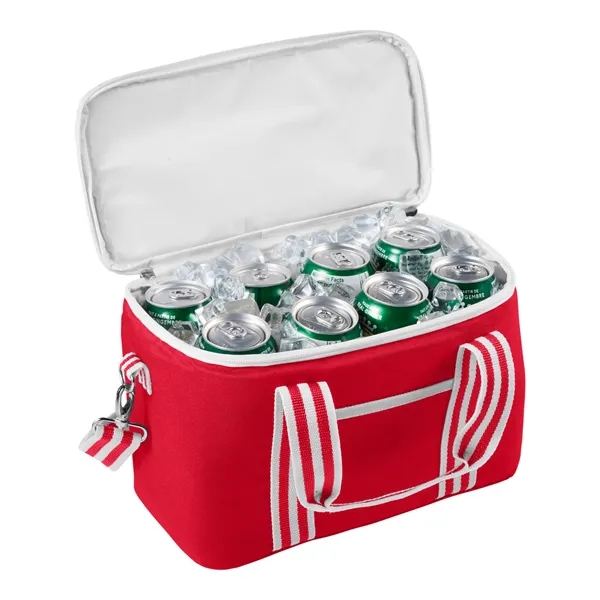 12.5" x 8" x 6.5" can cooler with a double-zippered main... from ASI 79530 Prime Line
