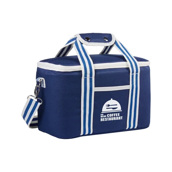 12.5" x 8" x 6.5" can cooler with a double-zippered main... from ASI 79530 Prime Line