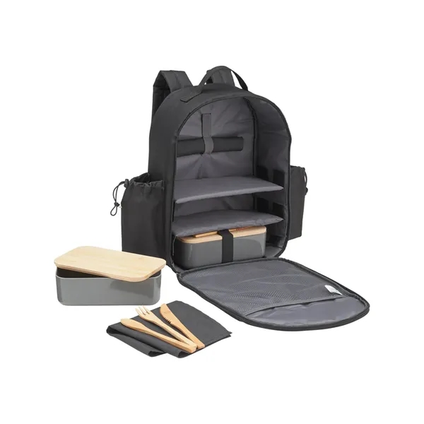 4.9" x 3.02" x 10.6" picnic backpack with two bento boxes,... from ASI 79530 Prime Line