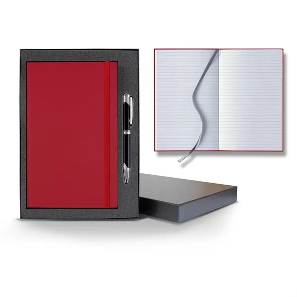 Gift set with  5 1/4" x 8 3/8" lined journal... from ASI 68507 The Magnet Group / Castelli