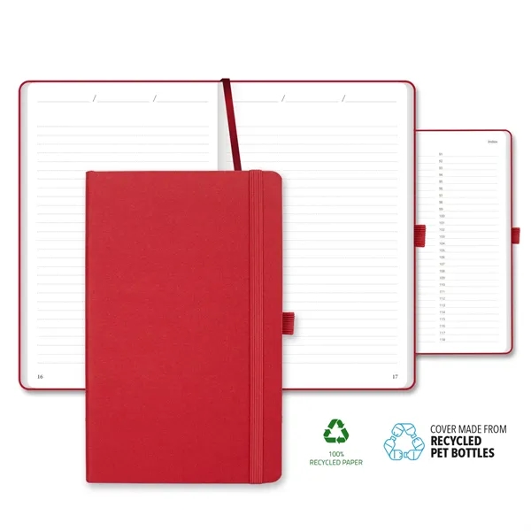Oceano ECO rPET medio journal with white recycled lined pages.... from ASI 68507 The Magnet Group / Castelli