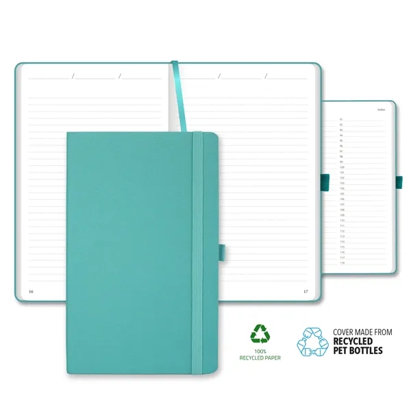 Oceano ECO rPET medio journal with white recycled lined pages.... from ASI 68507 The Magnet Group / Castelli
