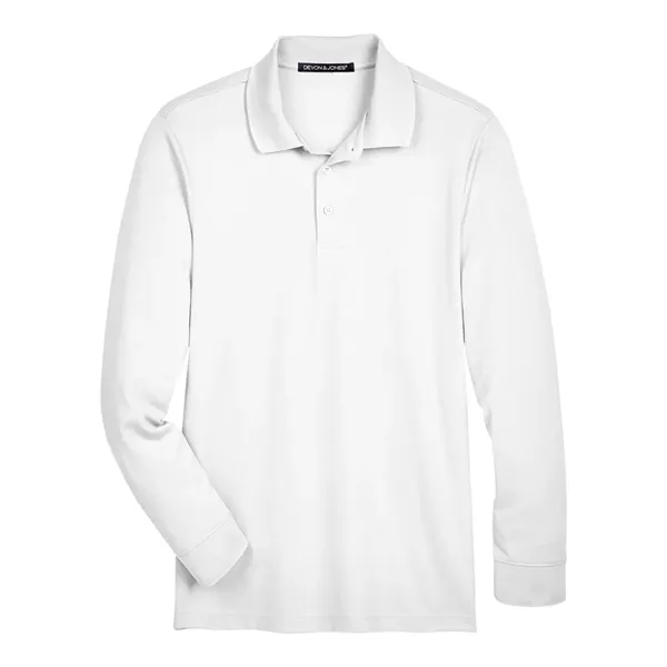 DJ Classic CrownLux Performance® Plaited Long Sleeve Polo... from ASI 84358 S&S Activewear