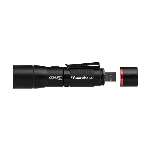 4" long rechargeable LED flashlight with a slide focus system that... from ASI 46170 Compass Industries Inc