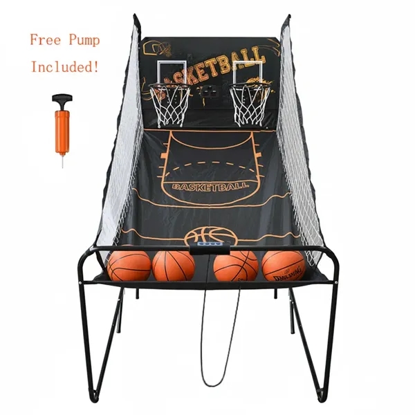 Dual shot basketball game with electronic scorer, 5 balls, folding design,... from ASI 72657 Active Life Promo