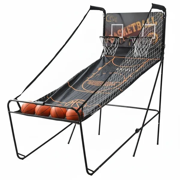 Dual shot basketball game with electronic scorer, 5 balls, folding design,... from ASI 72657 Active Life Promo