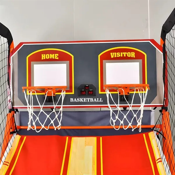 Dual shot basketball game with electronic scorer, 5 balls, folding design,... from ASI 72657 Active Life Promo