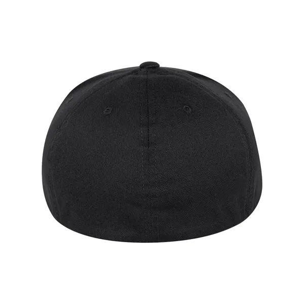 Fitted six panel flat bill baseball cap. Blank.... from ASI 84358 S&S Activewear