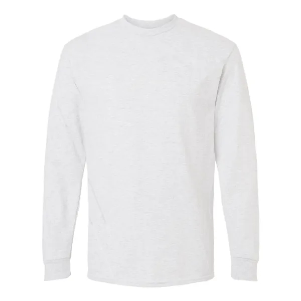 Adult pre-shrunk 50% cotton / 50% polyester long sleeve t-shirt. Blank... from ASI 84358 S&S Activewear