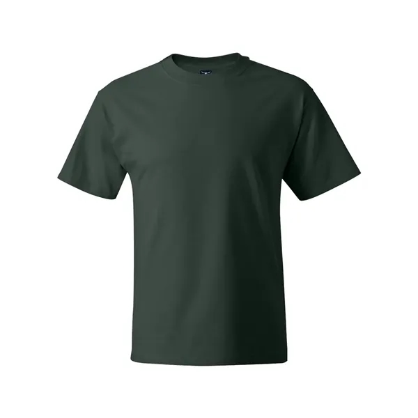 Hanes T-shirt made of 100% ring-spun cotton with double-needle stitching.... from ASI 84358 S&S Activewear