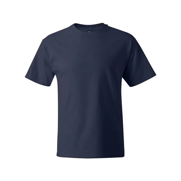 Hanes T-shirt made of 100% ring-spun cotton with double-needle stitching.... from ASI 84358 S&S Activewear