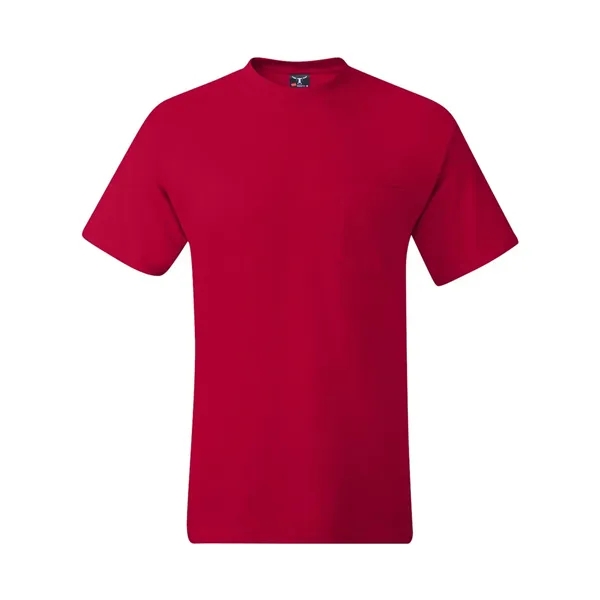 T-shirt with chest pocket made of 100% ring-spun cotton with double-needle... from ASI 84358 S&S Activewear