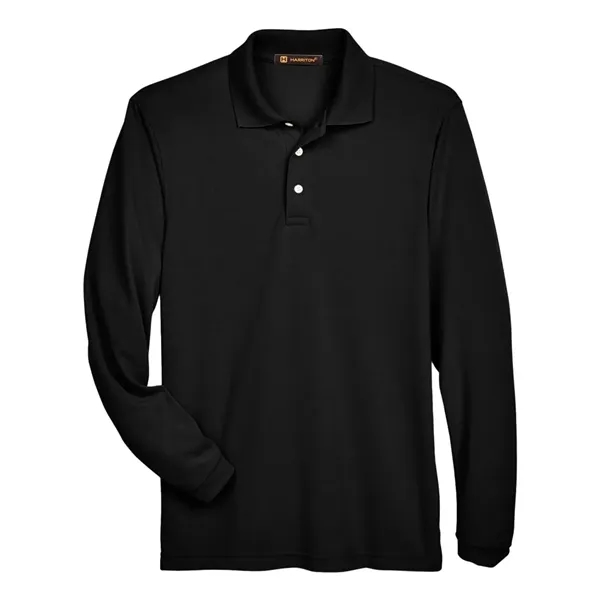 Harriton Easy Blend™ Long Sleeve Polo... from ASI 84358 S&S Activewear