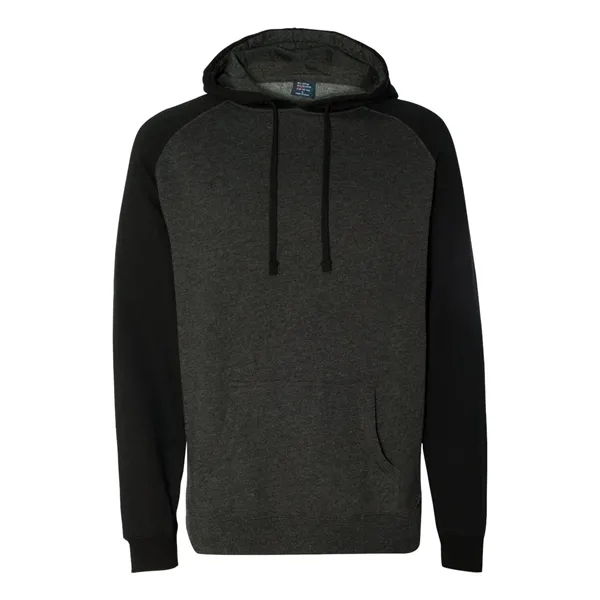 Raglan hooded pullover. Contrasting hood and sleeves. Blank product.... from ASI 84358 S&S Activewear