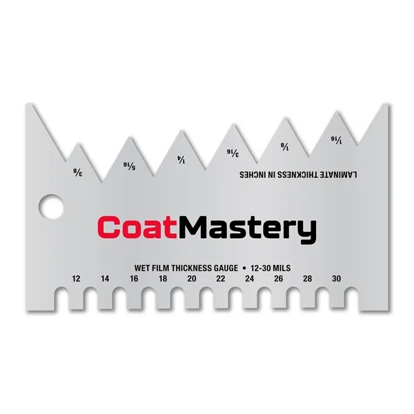 3.5" x 2" .032 4CP Aluminum Wet Film Thickness Gauge measuring... from ASI 53430 Executive Line / Executive Line®
