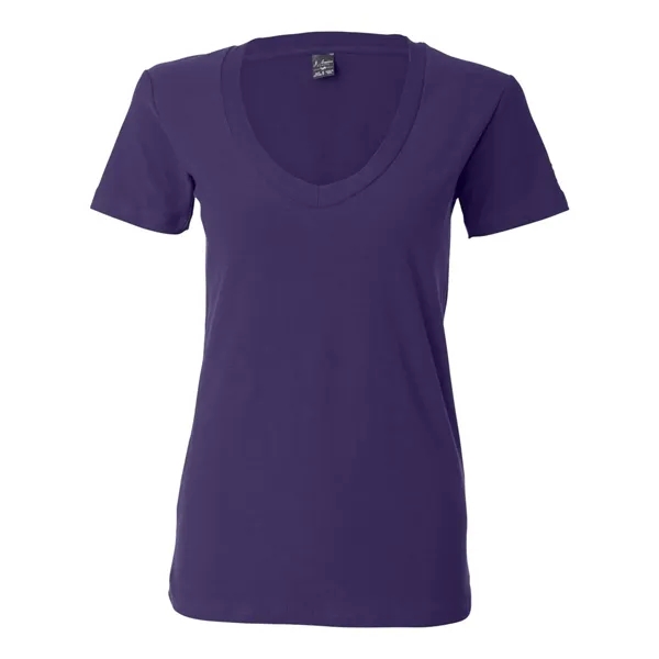 V-neck slub jersey t-shirt with self-fabric neck tape.... from ASI 84358 S&S Activewear