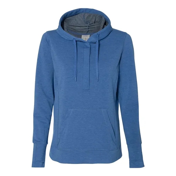 Omega Stretch Terry Women's Snap Placket Hooded Pullover... from ASI 84358 S&S Activewear