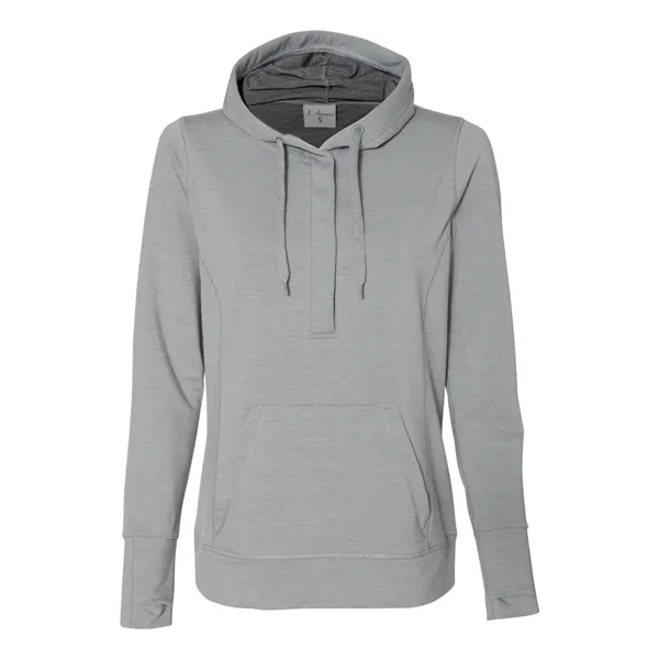 Omega Stretch Terry Women's Snap Placket Hooded Pullover... from ASI 84358 S&S Activewear