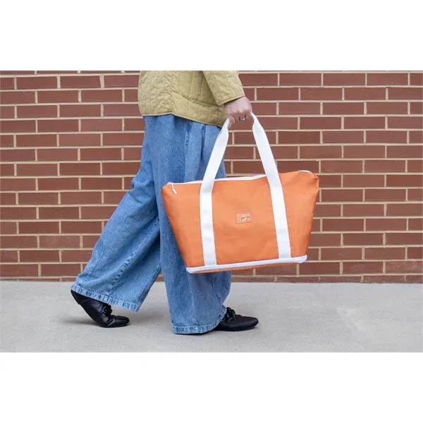 Full-Color Weekender Made of 300D Material with Exterior Zipper Pocket, All-Over... from ASI 45657 Pop! Promos