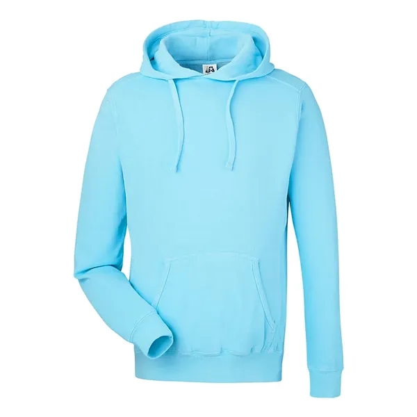 J. America Pigment-Dyed Fleece Hooded Sweatshirt... from ASI 84358 S&S Activewear