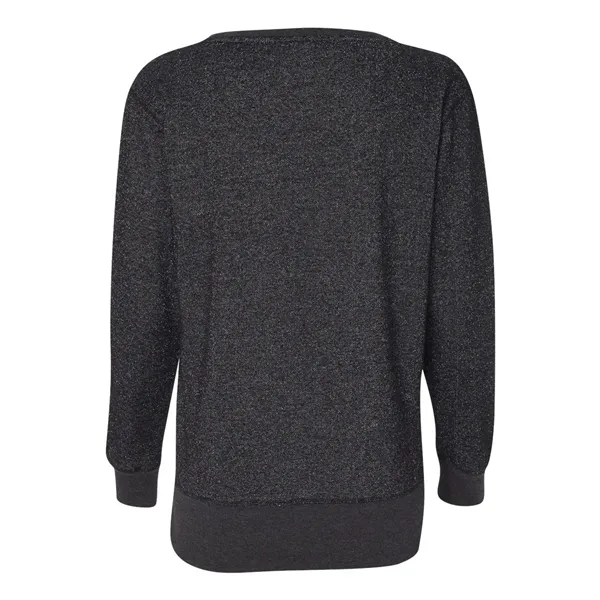 J. America Women's Glitter French Terry Crewneck Sweatshirt, blank.... from ASI 84358 S&S Activewear