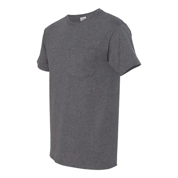 Adult heavyweight blend 5.6 oz., t-shirt with a left chest pocket.... from ASI 84358 S&S Activewear