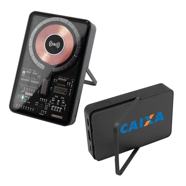 Lucid MagSafe Wireless QI Charging powerbank has a 10,000mAh battery capacity,... from ASI 74741 NVS Promo Designs, Inc.