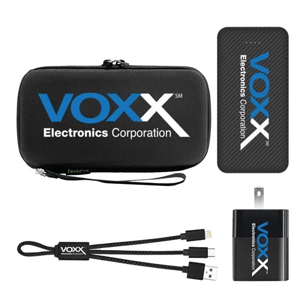 Charging Kit includes, Carrying Case, 10000mAh Hegewisch Power Bank, 20w Wall... from ASI 74741 NVS Promo Designs, Inc.