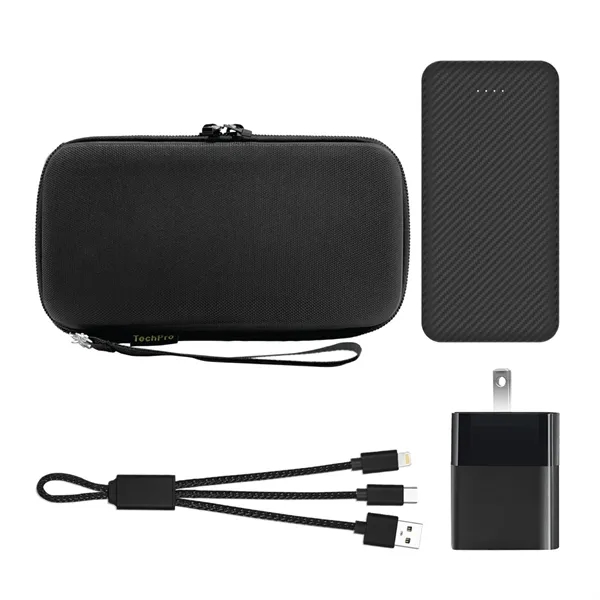 Charging Kit includes, Carrying Case, 10000mAh Hegewisch Power Bank, 20w Wall... from ASI 74741 NVS Promo Designs, Inc.