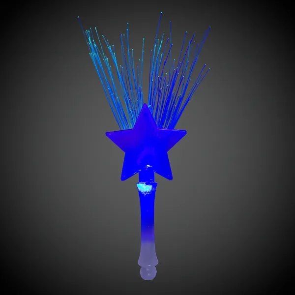 Star-shaped fiber optic wand with LED lights and six light settings.... from ASI 42016 Brighter Promotions Inc
