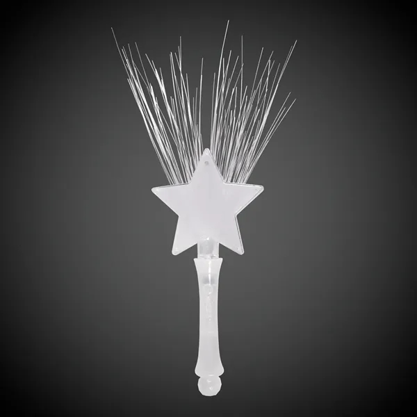 Star-shaped fiber optic wand with LED lights and six light settings.... from ASI 42016 Brighter Promotions Inc
