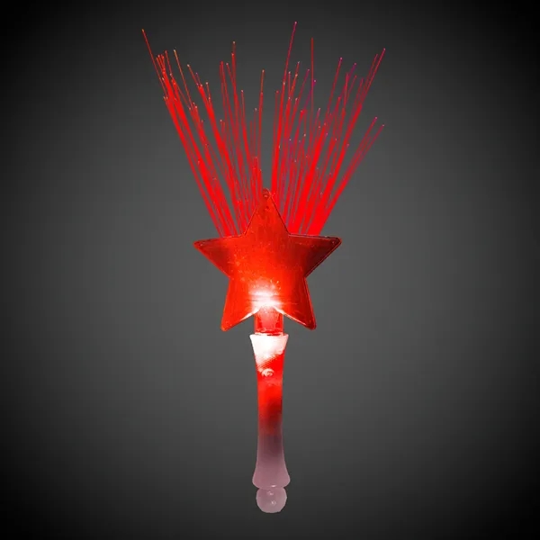 Star-shaped fiber optic wand with LED lights and six light settings.... from ASI 42016 Brighter Promotions Inc