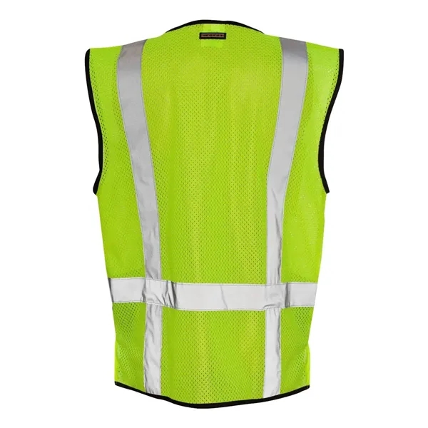 Lime vest with 2" wide silver reflective material. Blank.... from ASI 84358 S&S Activewear
