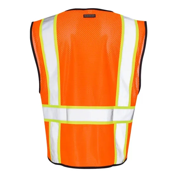 Economy vest with contrast zipper front and 2" wide reflective material... from ASI 84358 S&S Activewear