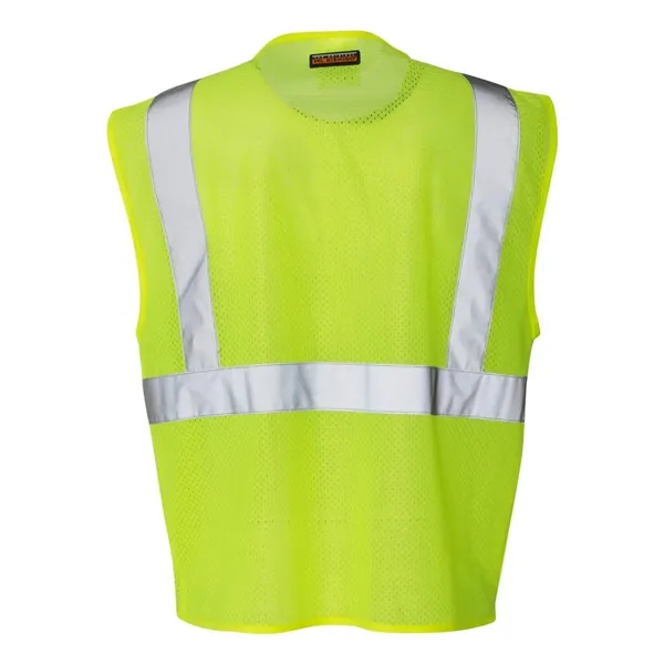 Polyester mesh vest with reflective material and multiple pockets.... from ASI 84358 S&S Activewear