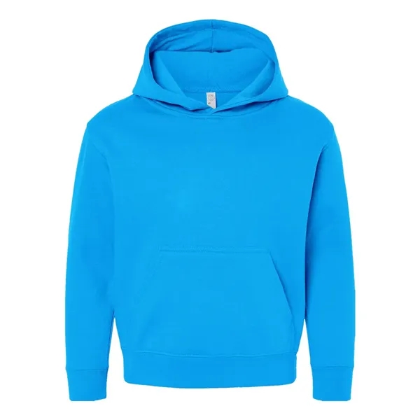 Youth pullover hooded sweatshirt made of 60/40 cotton/polyester fleece with coverstitched... from ASI 84358 S&S Activewear